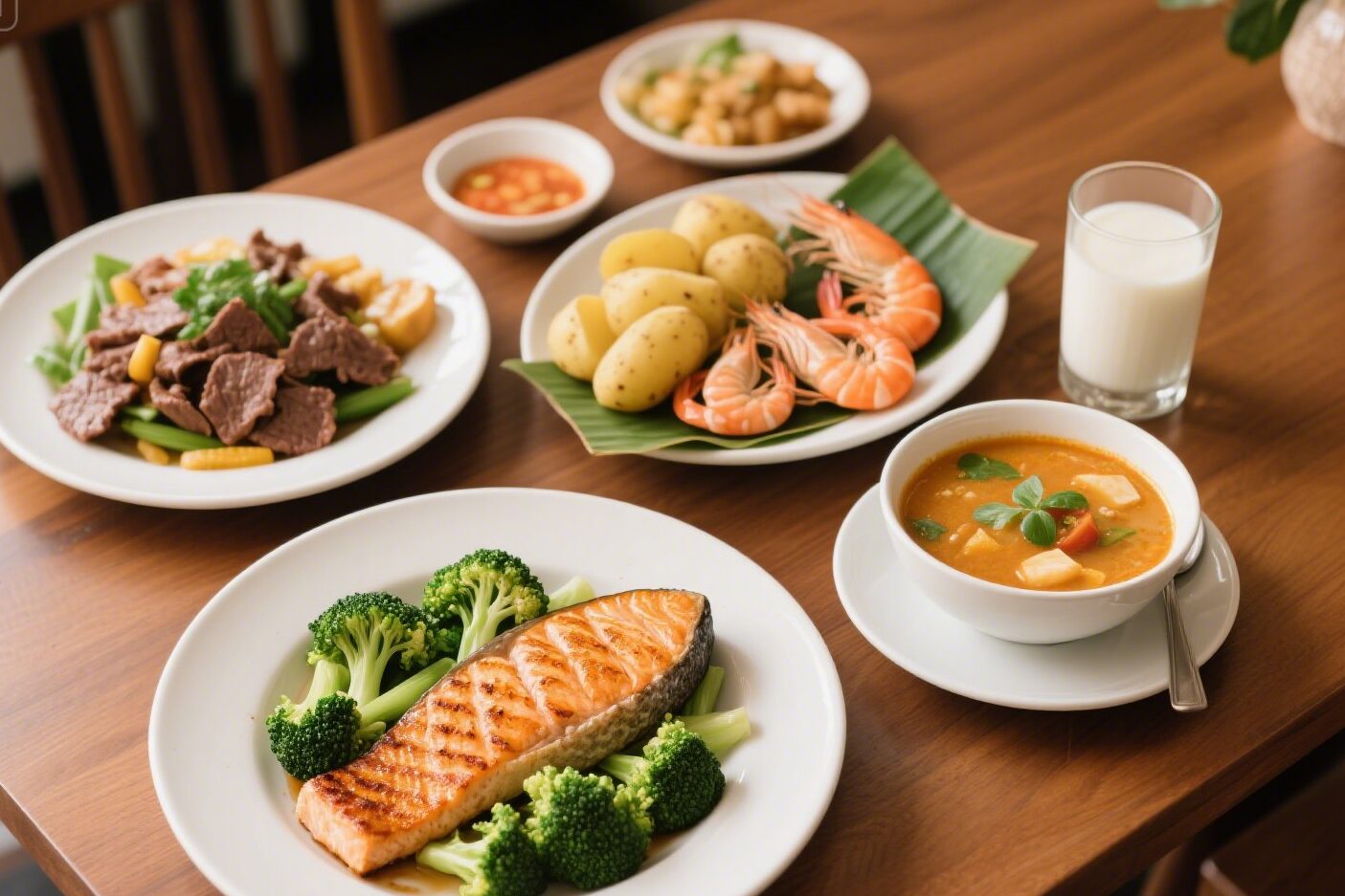 Bữa ăn giàu canxi và protein giúp tăng chiều cao hiệu quả cho trẻ